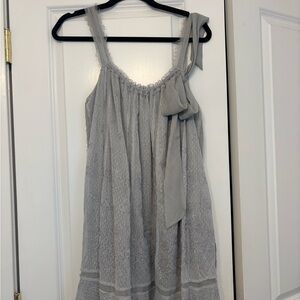 BCBGMaxAzria Light Gray Lace Dress